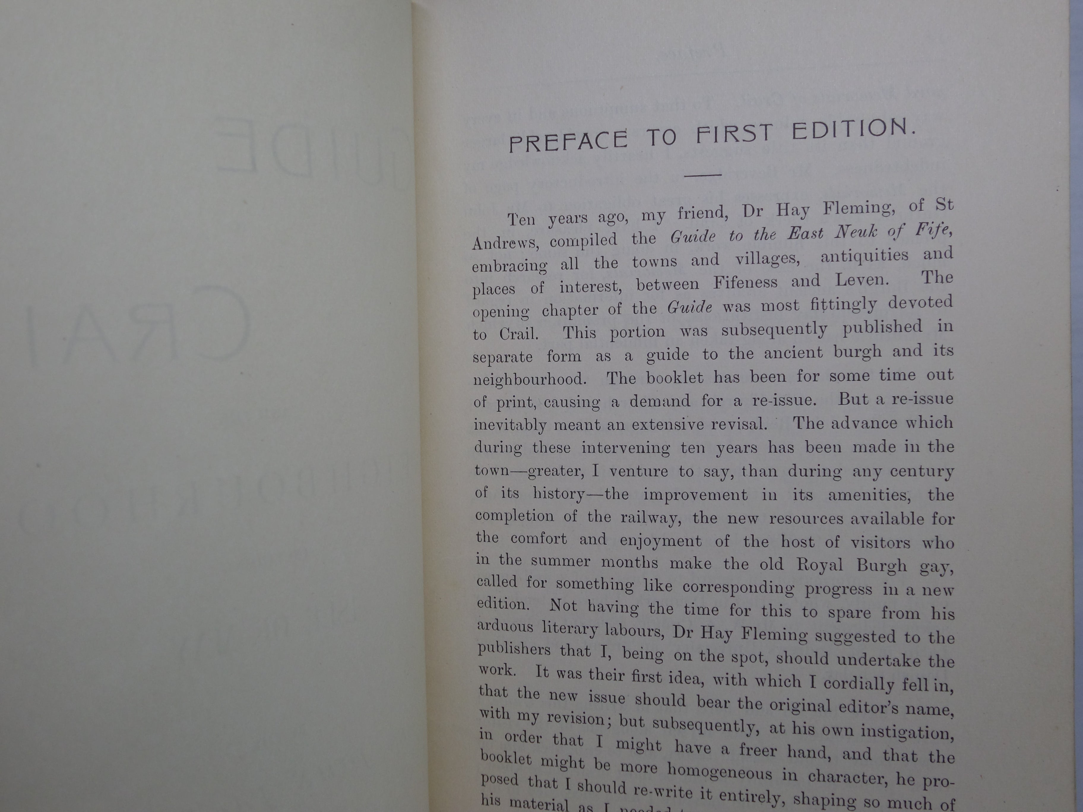 GUIDE TO CRAIL AND THE NEIGHBOURHOOD INCLUDING ISLE OF MAY BY JOHN JACKSON C1910