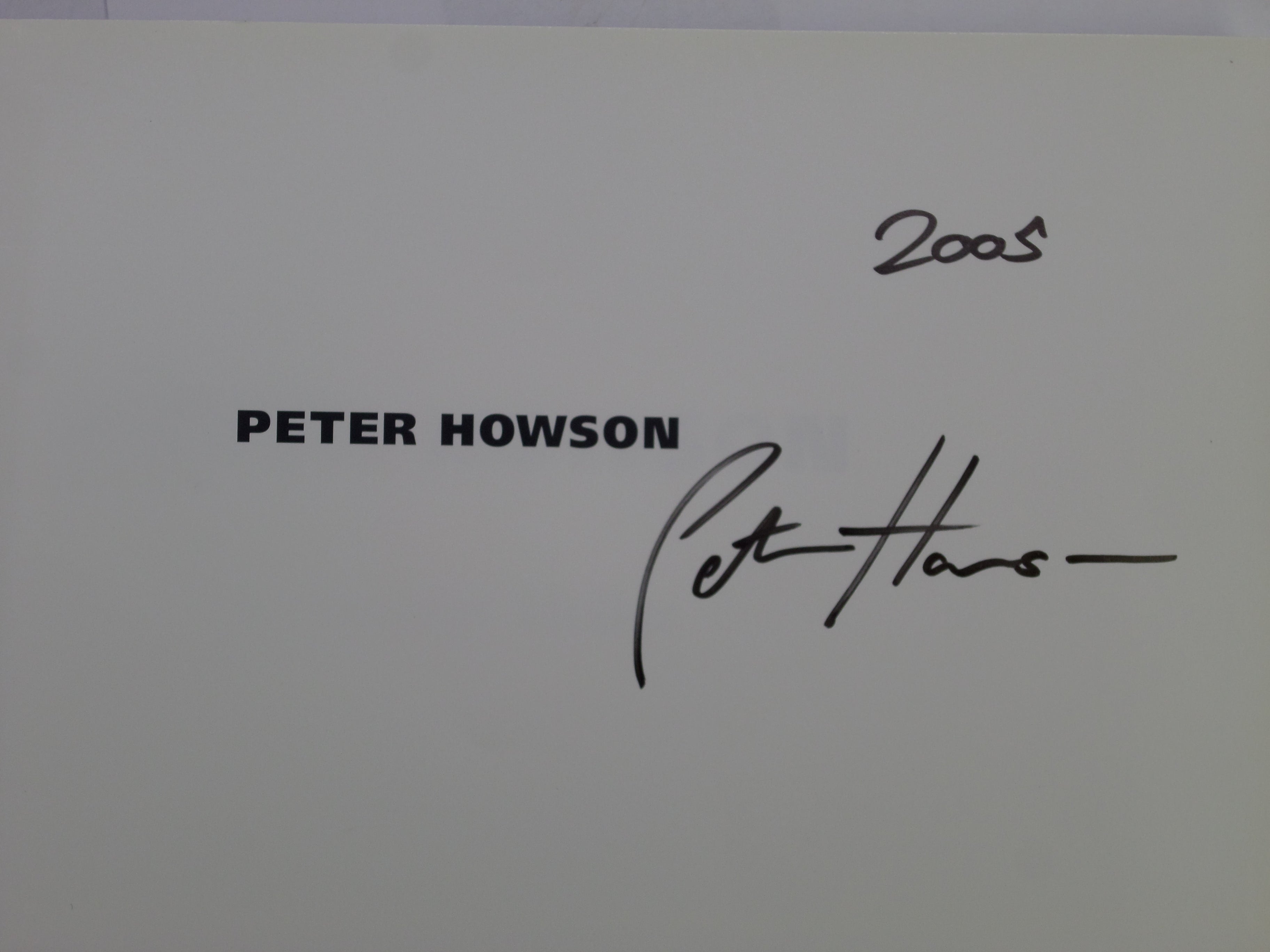 PETER HOWSON BY ROBERT HELLER 2003 SIGNED FIRST EDITION