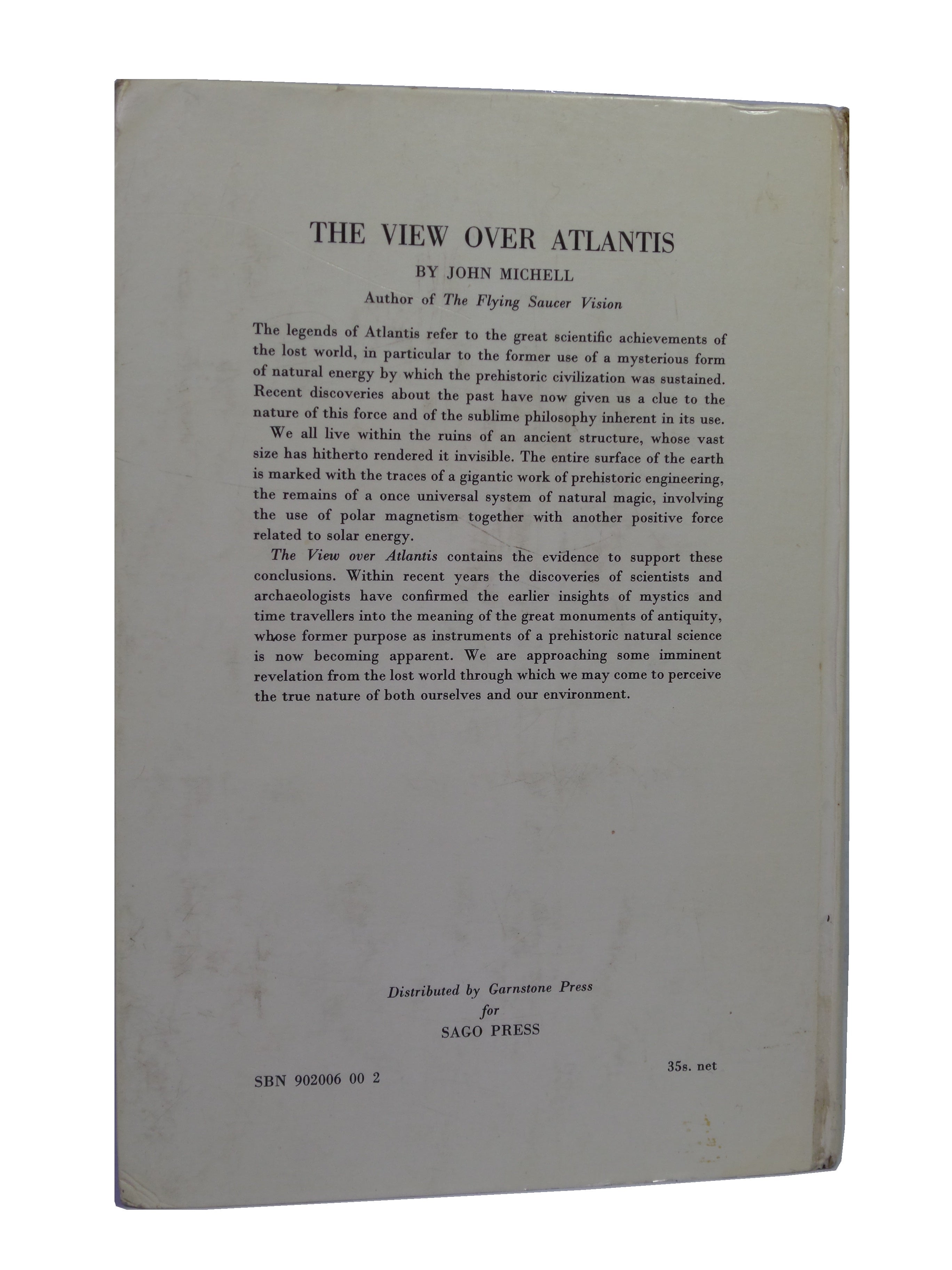 THE VIEW OVER ATLANTIS BY JOHN MICHELL 1969 FIRST EDITION HARDCOVER