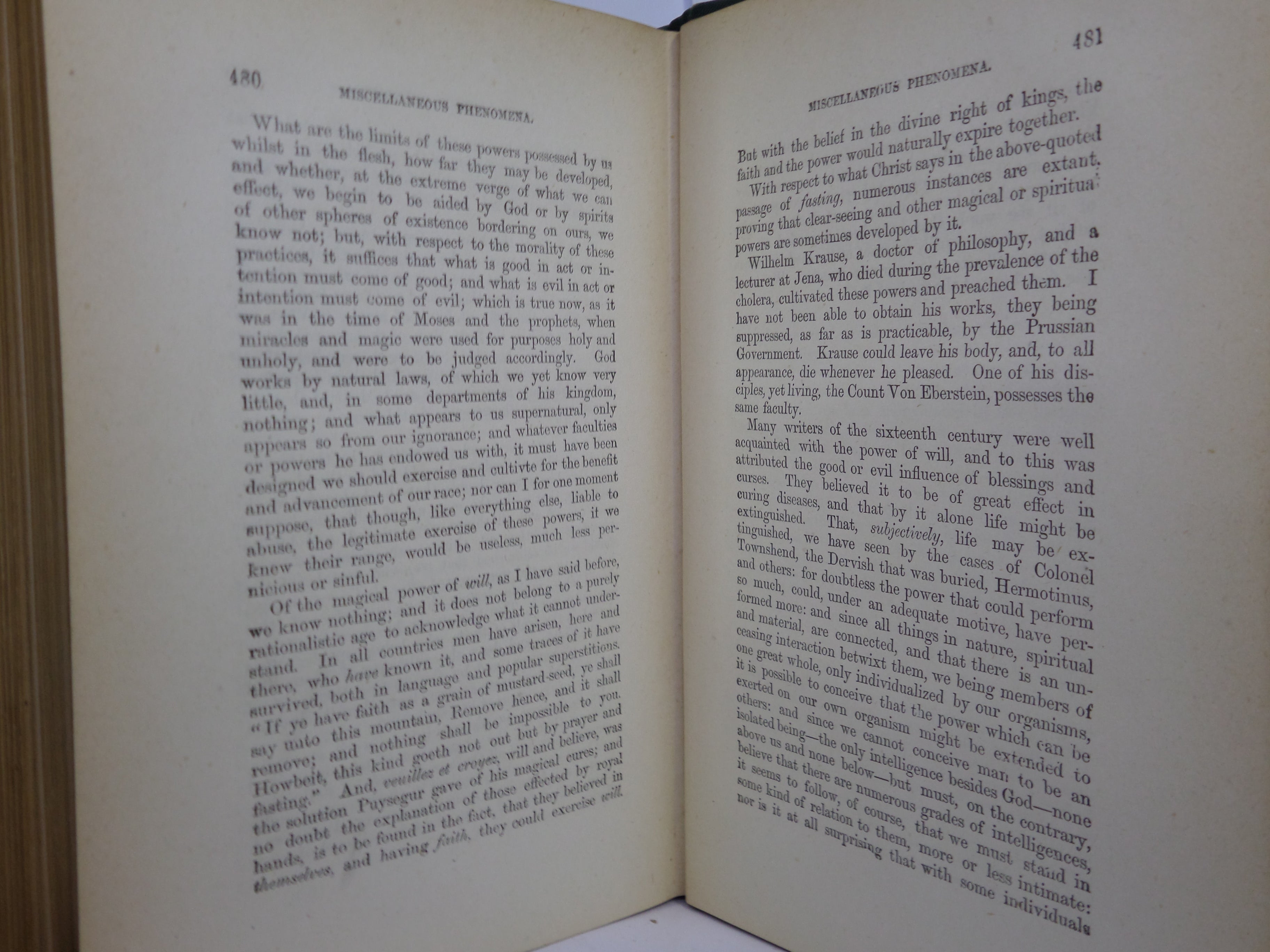 THE NIGHT SIDE OF NATURE OR GHOSTS AND GHOST SEERS BY CATHERINE CROWE CA. 1866