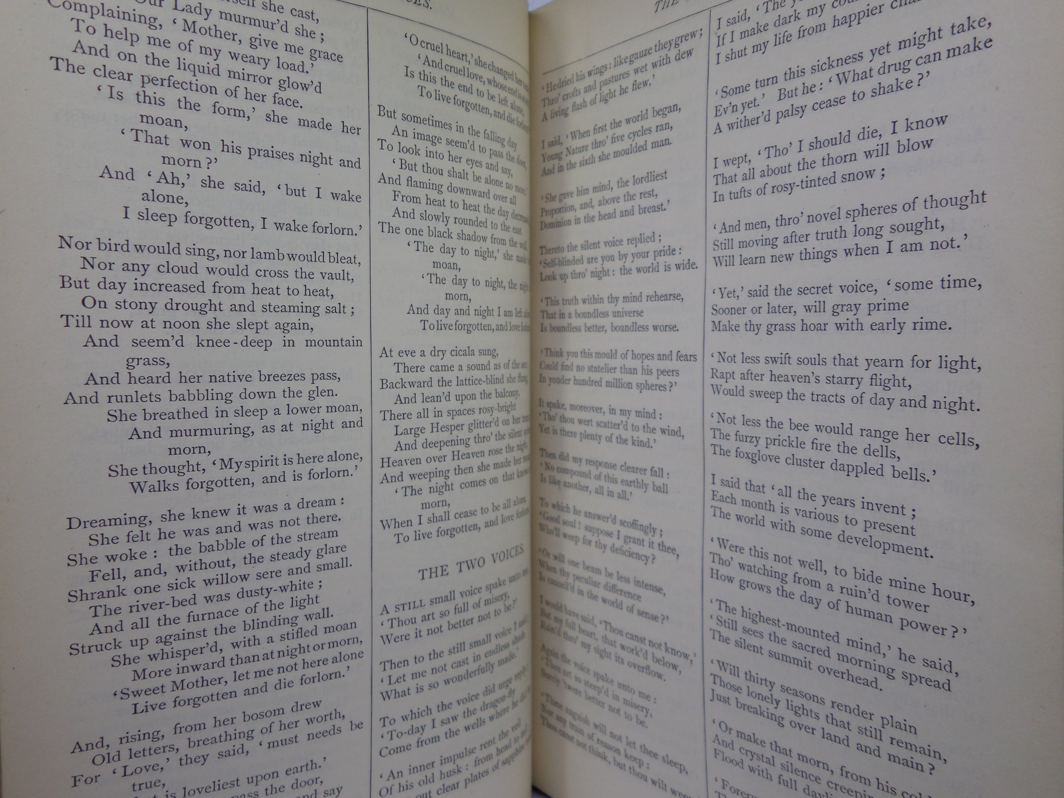 THE WORKS OF ALFRED LORD TENNYSON 1891 FINE LEATHER BINDING