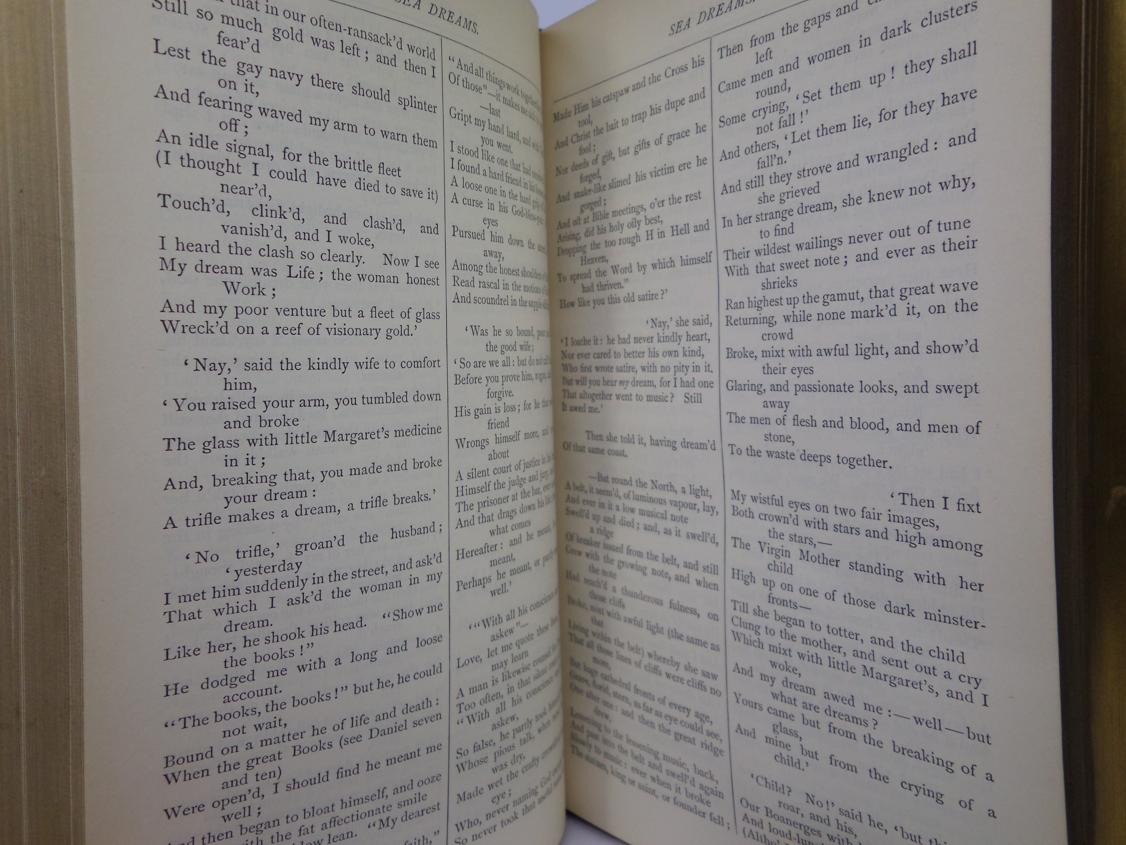 THE WORKS OF ALFRED LORD TENNYSON 1891 FINE LEATHER BINDING