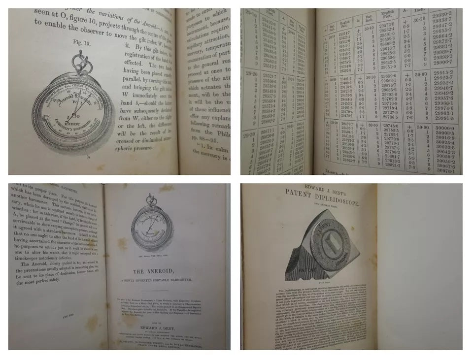 TREATISE ON THE ANEROID, A NEWLY INVENTED PORTABLE BAROMETER BY EDWARD DENT 1849