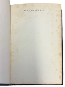 LIVE AND LET DIE BY IAN FLEMING 1954 LEATHER BOUND FIRST EDITION