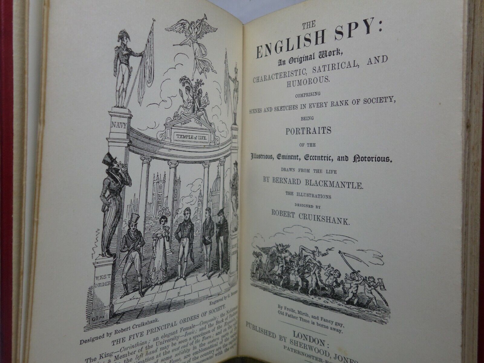 THE ENGLISH SPY BY BERNARD BLACKMANTLE 1907 ILLUSTRATIONS BY ROBERT CRUIKSHANK