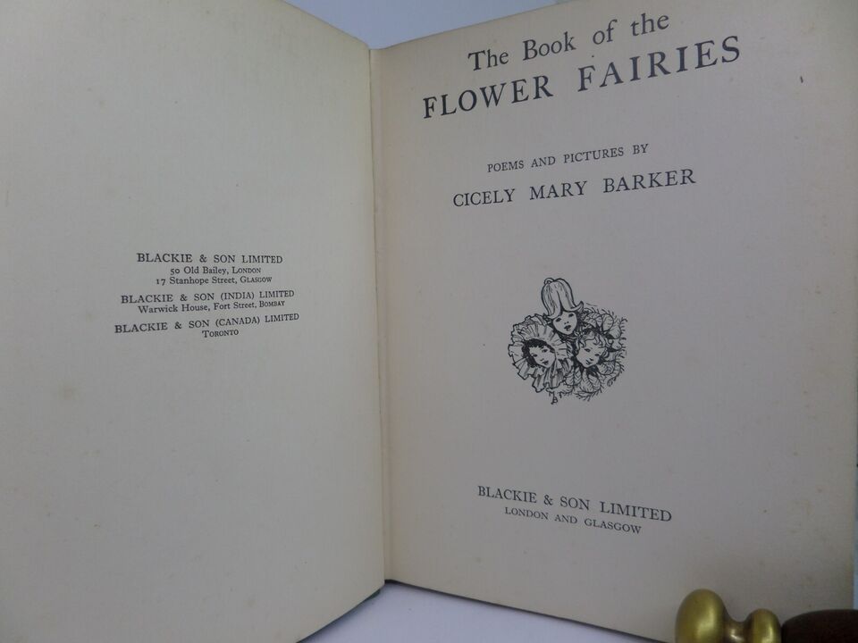 THE BOOK OF THE FLOWER FAIRIES BY CICELY M. BARKER 1927 FIRST EDITION