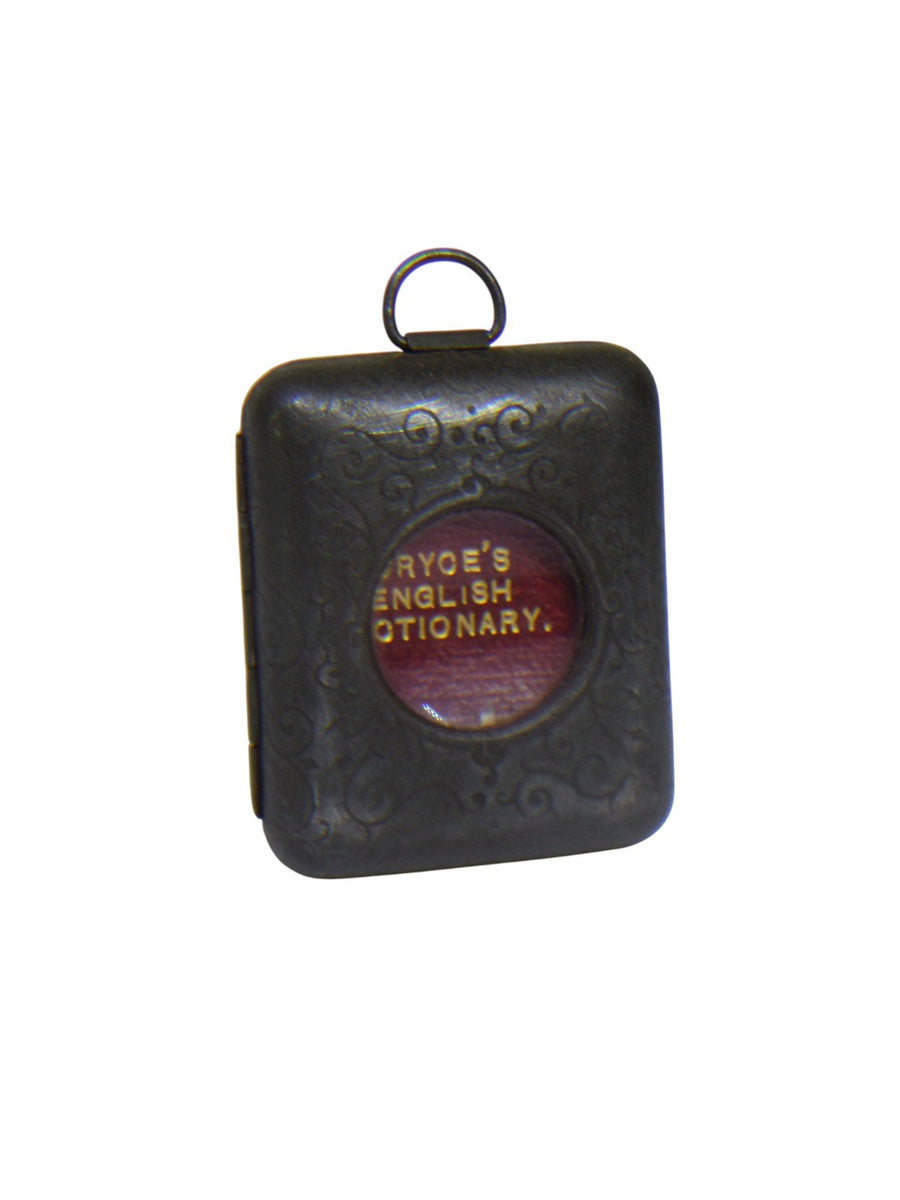 THE SMALLEST ENGLISH DICTIONARY IN THE WORLD C.1893 MINIATURE BOOK WIT ...