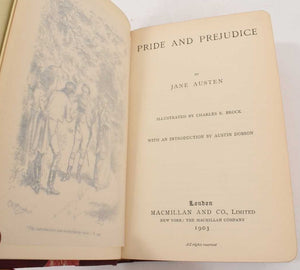 THE NOVELS OF JANE AUSTEN 1901-04 FINELY BOUND IN 5 VOLS, CHARLES E. BROCK ILLS.