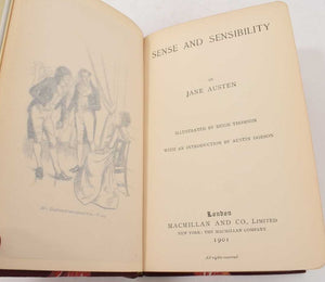 THE NOVELS OF JANE AUSTEN 1901-04 FINELY BOUND IN 5 VOLS, CHARLES E. BROCK ILLS.