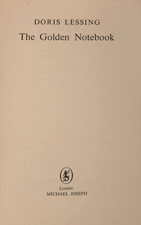 Lessing Books THE GOLDEN NOTEBOOK BY DORIS LESSING 1962 FIRST EDITION – MFR Rare Books