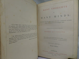 MANY THOUGHTS OF MANY MINDS EDITED BY HENRY SOUTHGATE 1874 FINE LEATHER BINDING