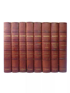 PICTORIAL EDITION OF SHAKESPEARE'S WORKS 1839-1843 LEATHER BOUND IN 8 VOLUMES