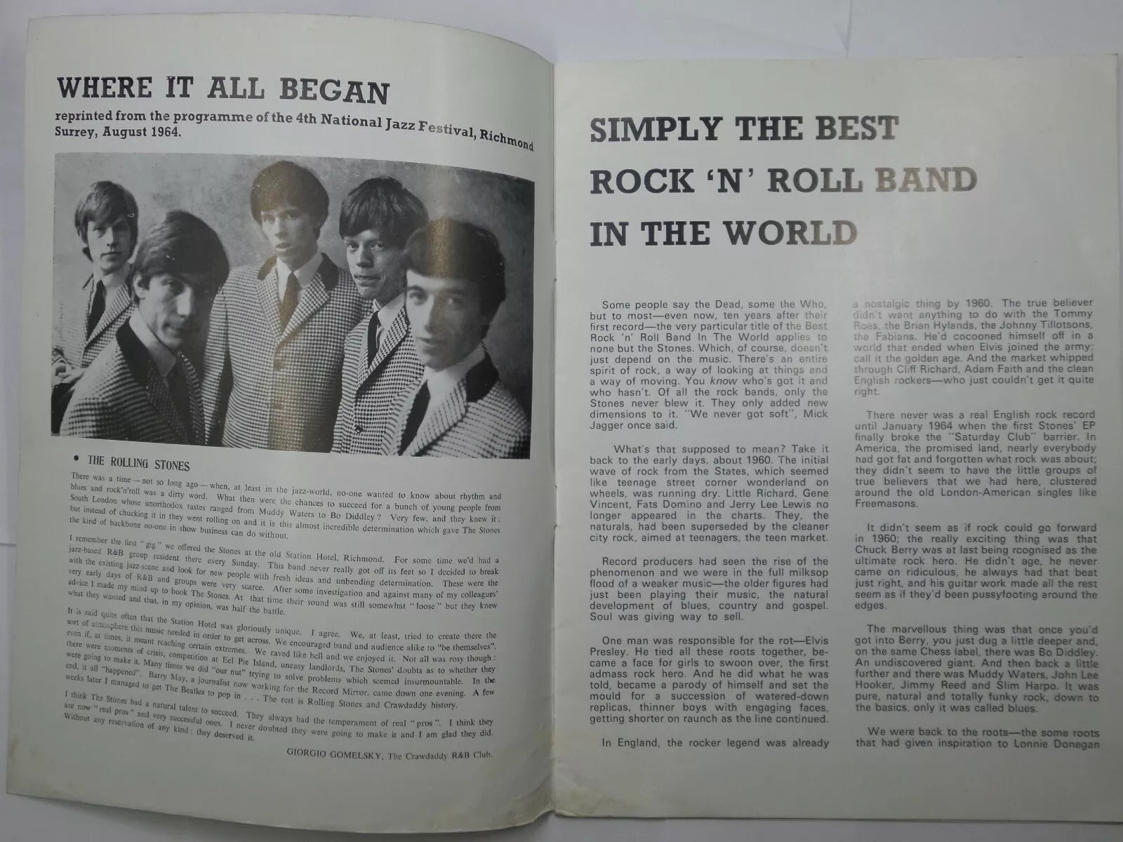 ROLLING STONES SOUVENIR PROGRAMME GERMAN TOUR 1970'S DUAL LANGUAGE
