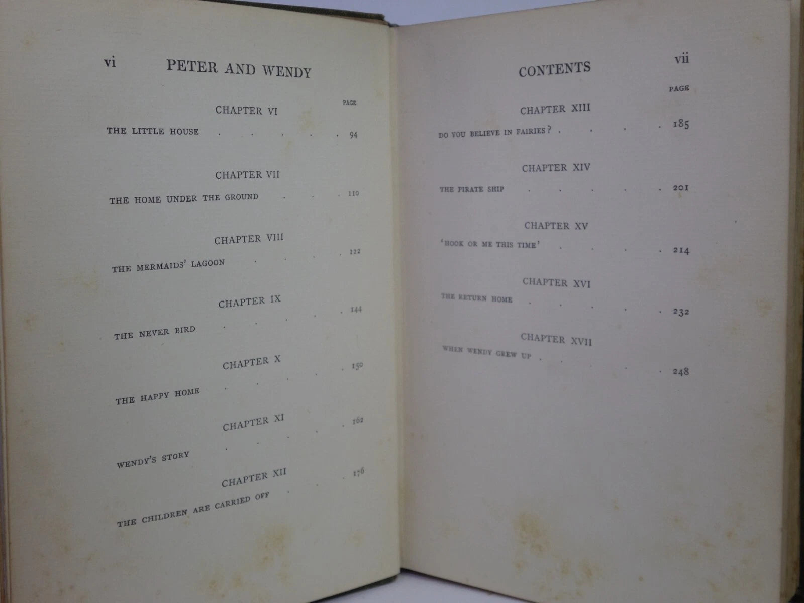 PETER AND WENDY BY J.M. BARRIE 1911 FIRST EDITION
