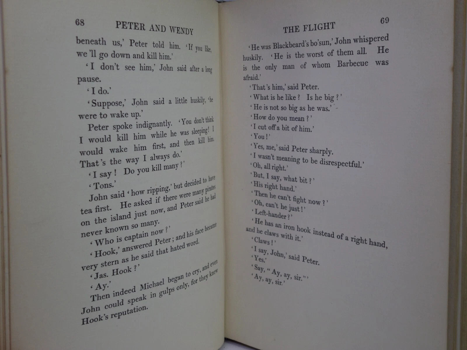 PETER AND WENDY BY J.M. BARRIE 1911 FIRST EDITION