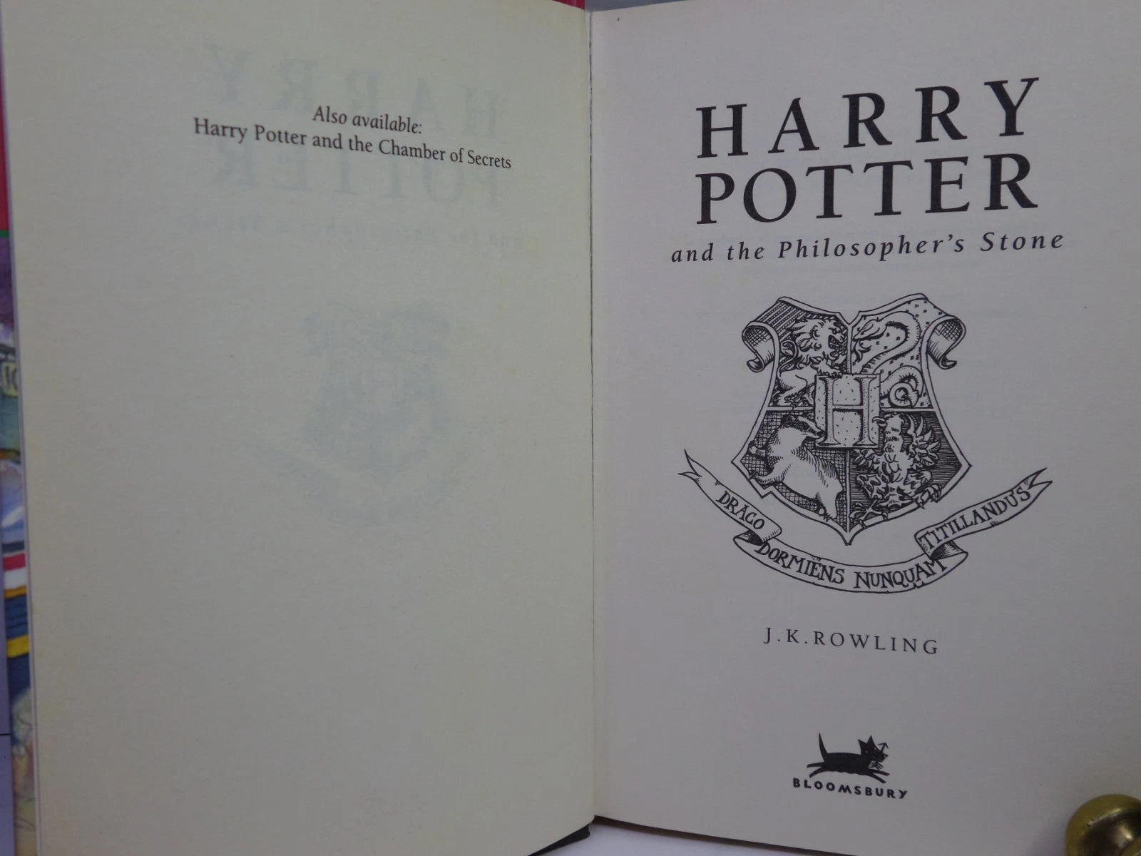 HARRY POTTER AND THE PHILOSOPHER'S STONE 1997 J.K. ROWLING 15TH PRINT BLOOMSBURY
