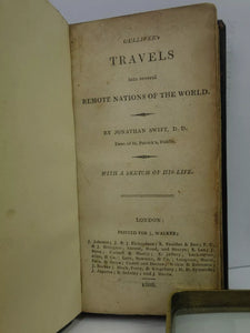 GULLIVER'S TRAVELS BY JONATHAN SWIFT 1808 FINE LEATHER BINDING