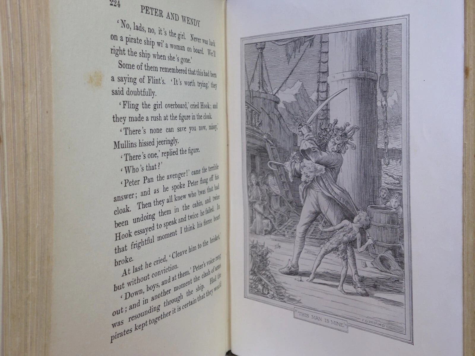 PETER AND WENDY BY J.M. BARRIE 1911 FIRST EDITION