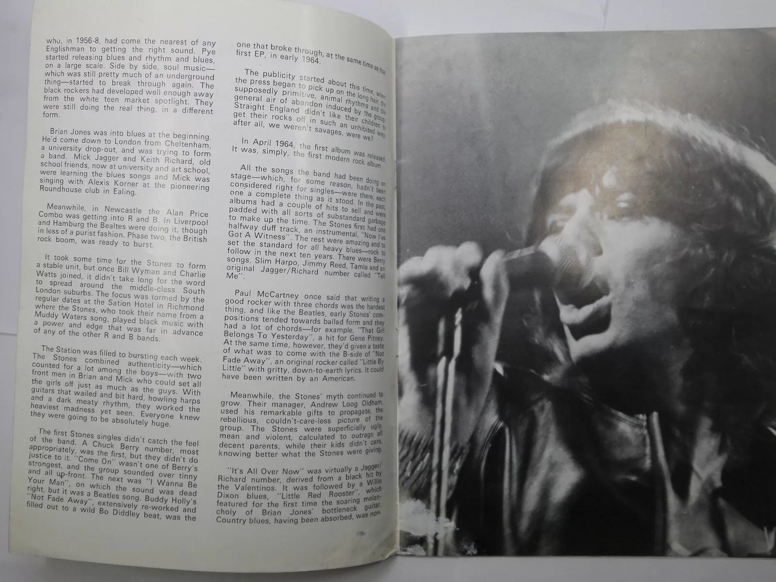 ROLLING STONES SOUVENIR PROGRAMME GERMAN TOUR 1970'S DUAL LANGUAGE