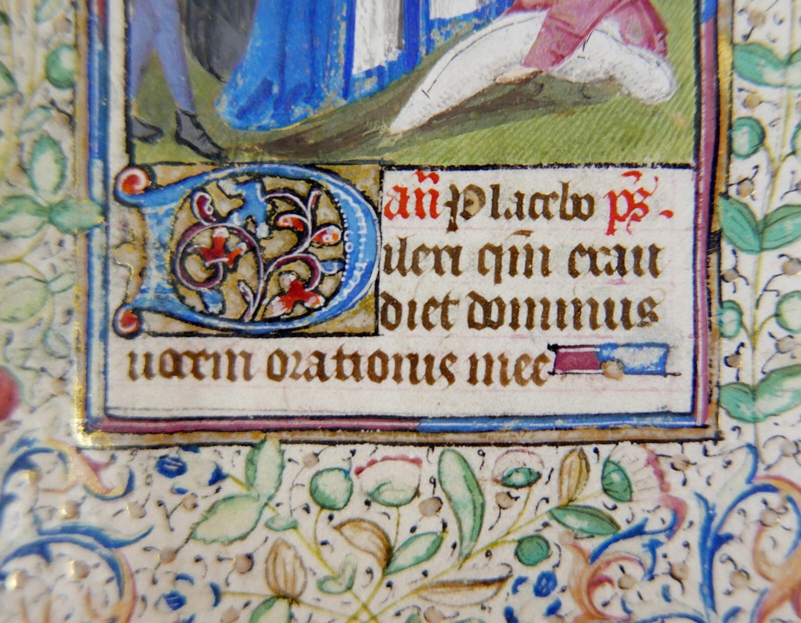 LATE 15TH CENTURY FRENCH ILLUMINATED MANUSCRIPT LEAF WITH MINIATURE OF A BURIAL