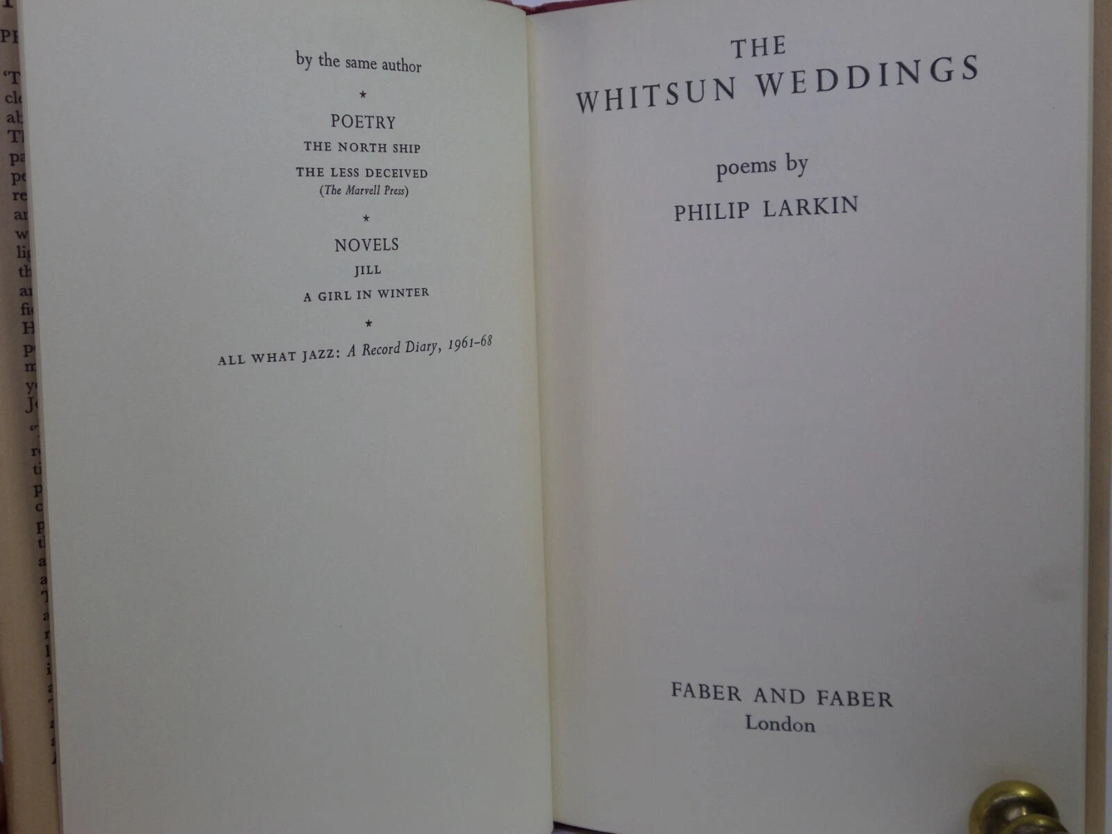 THE WHITSUN WEDDINGS BY PHILIP LARKIN 1970