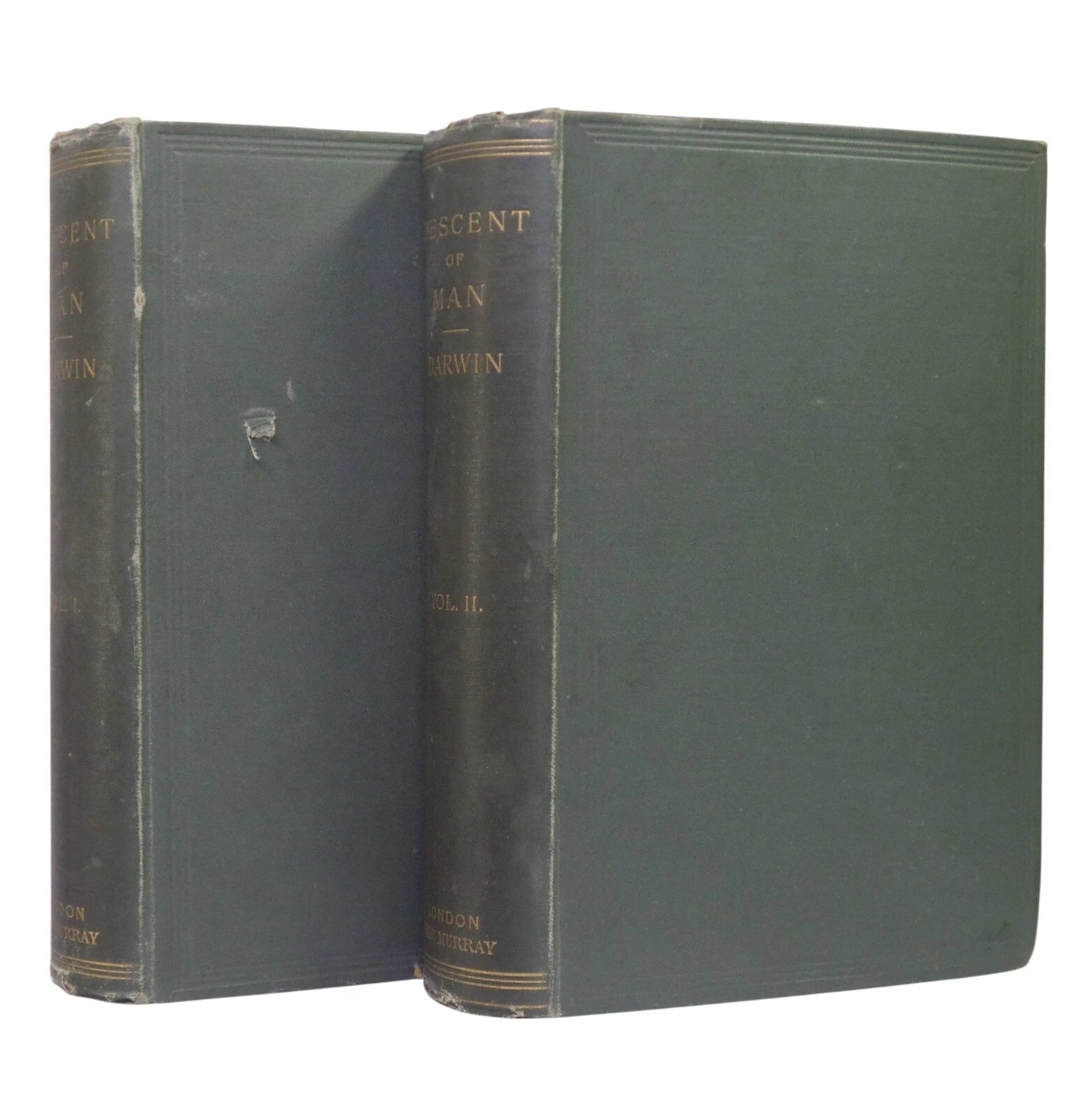 THE DESCENT OF MAN BY CHARLES DARWIN 1888 IN TWO VOLUMES