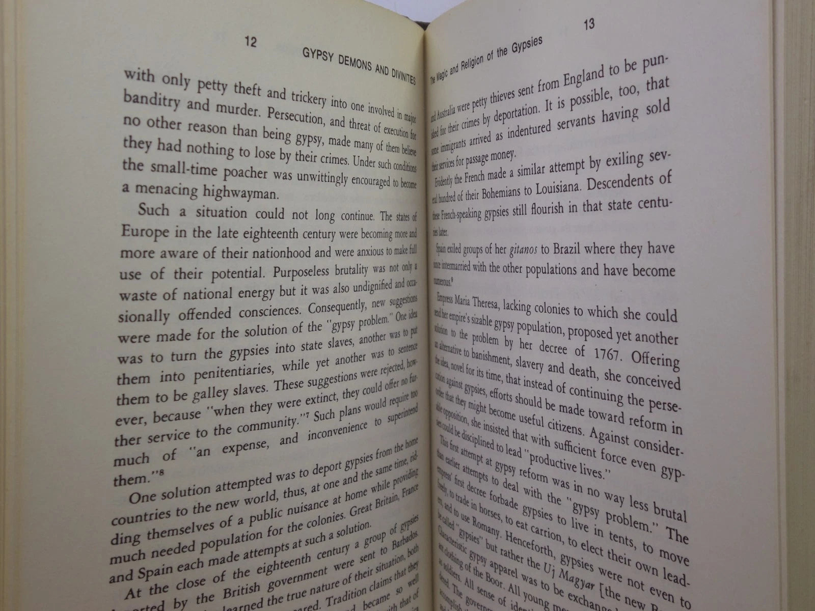 GYPSY DEMONS AND DIVINITIES: THE MAGICAL & SUPERNATURAL PRACTICES OF THE GYPSIES BY E.B. TRIGG 1975