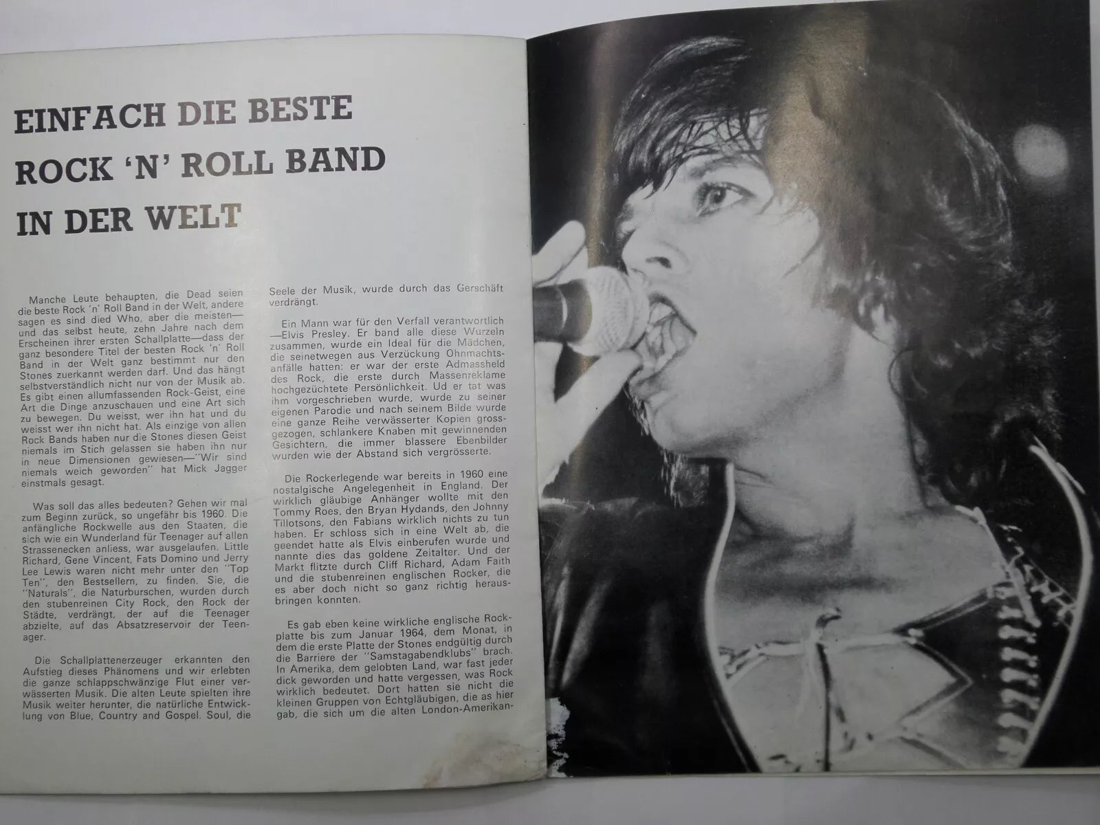 ROLLING STONES SOUVENIR PROGRAMME GERMAN TOUR 1970'S DUAL LANGUAGE