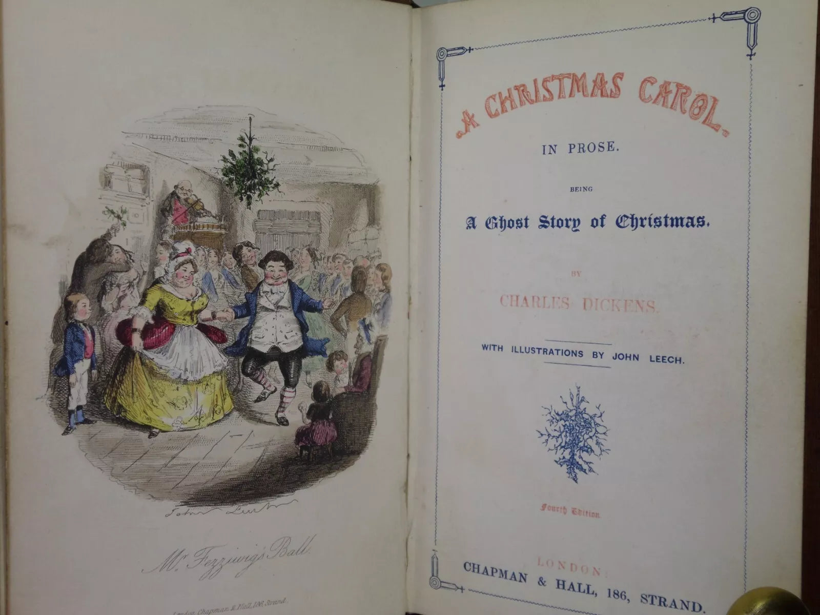 A CHRISTMAS CAROL BY CHARLES DICKENS 1844 FOURTH EDITION