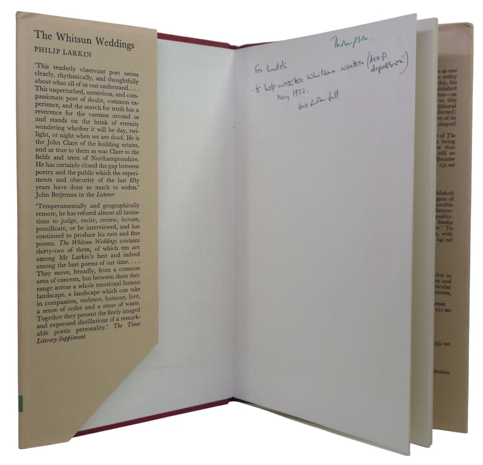 THE WHITSUN WEDDINGS BY PHILIP LARKIN 1970