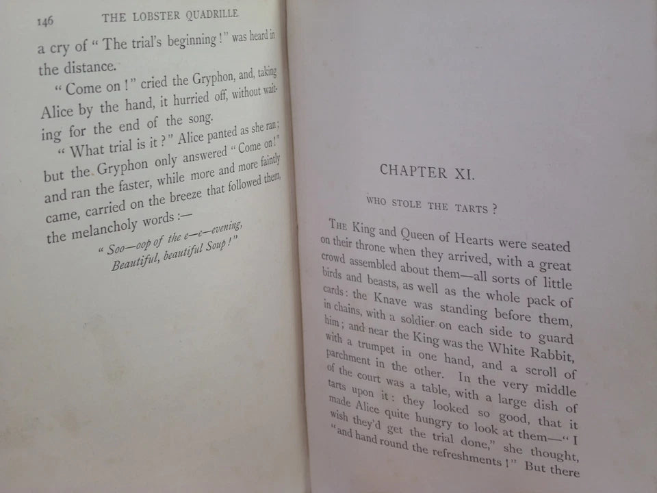 ALICE'S ADVENTURES IN WONDERLAND BY LEWIS CARROLL 1898 PEOPLE'S EDITION