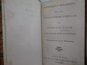 THE GIERUSALEMME LIBERATA OF TORQUATO TASSO 1774 RARE ENGLISH TRANSLATION