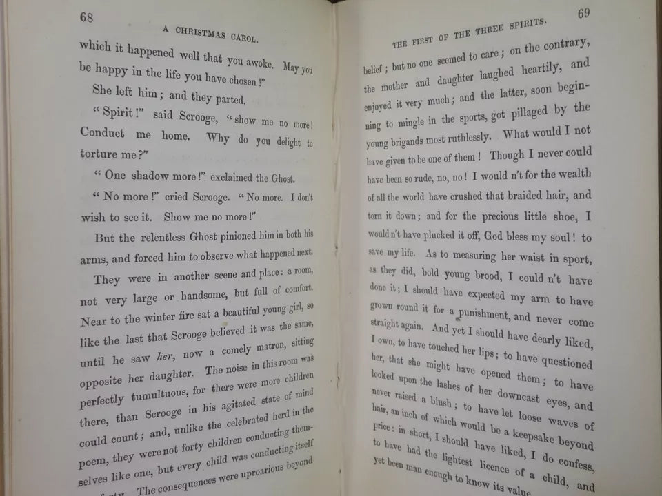 A CHRISTMAS CAROL BY CHARLES DICKENS 1844 FOURTH EDITION