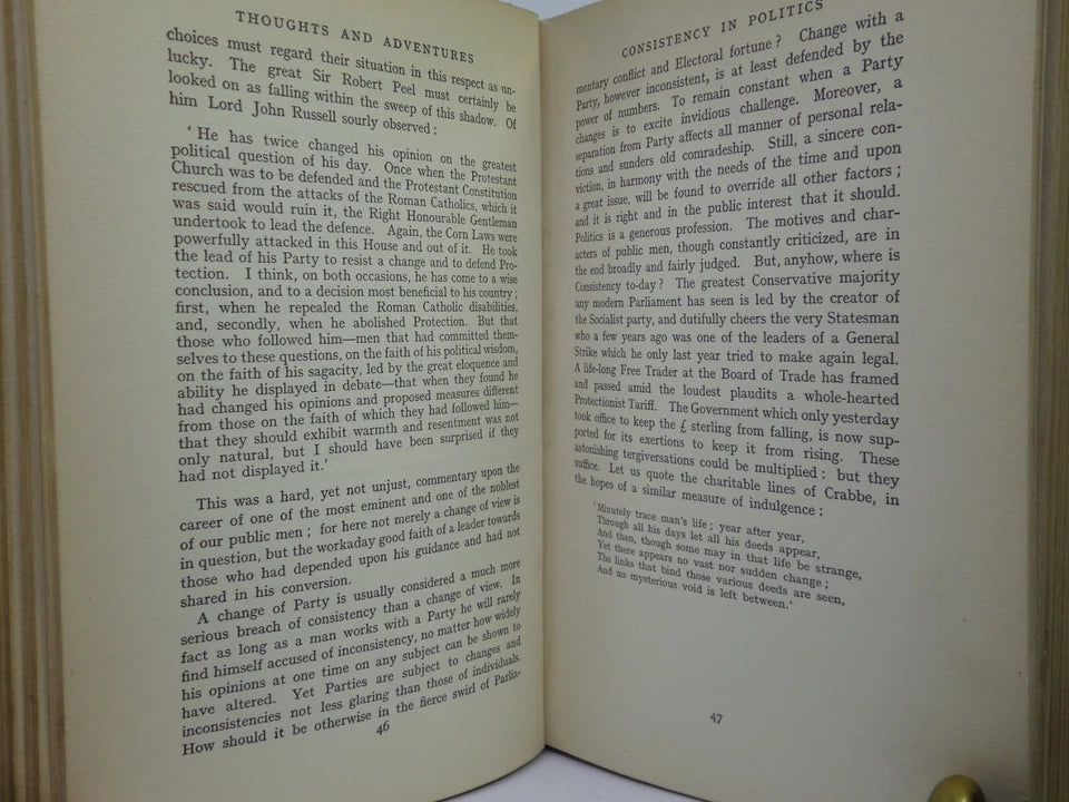 THOUGHTS AND ADVENTURES BY WINSTON S. CHURCHILL 1932