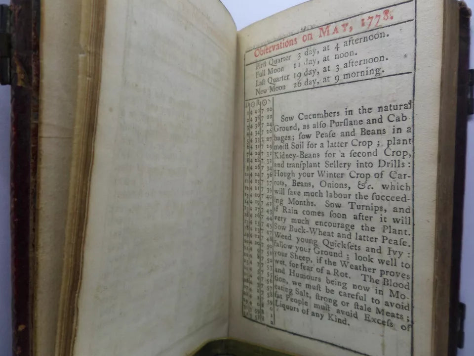 THE COURT & CITY REGISTER; OR, GENTLEMAN'S COMPLETE ANNUAL CALENDAR FOR 1778 BY RICHARD SAUNDERS