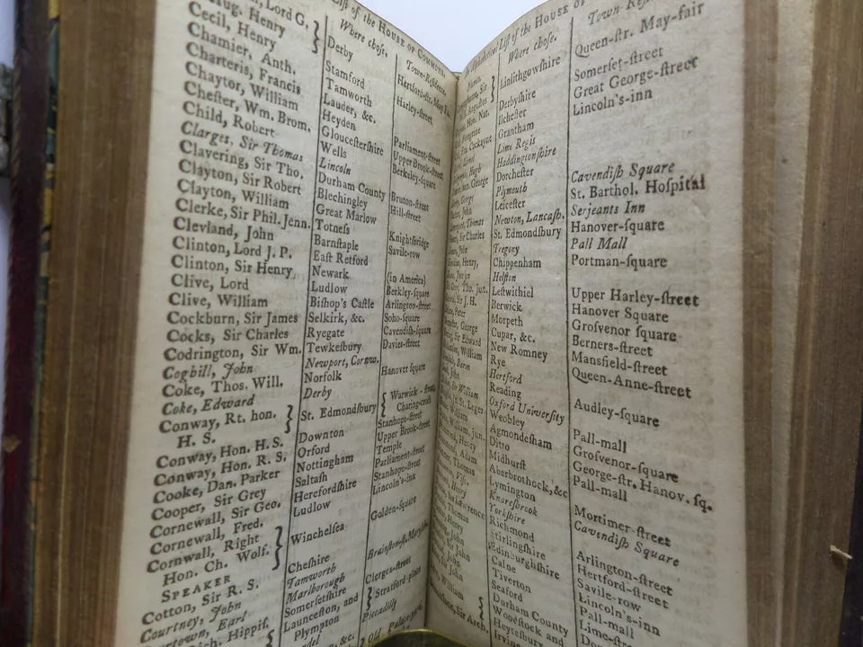 THE COURT & CITY REGISTER; OR, GENTLEMAN'S COMPLETE ANNUAL CALENDAR FOR 1781 BY RICHARD SAUNDERS