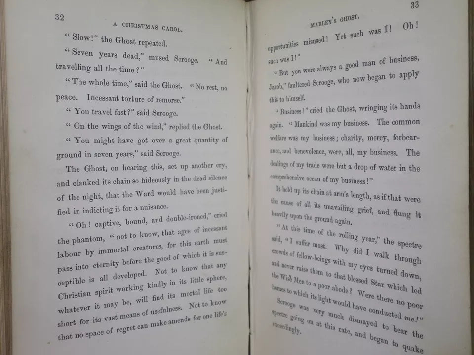 A CHRISTMAS CAROL BY CHARLES DICKENS 1844 FOURTH EDITION