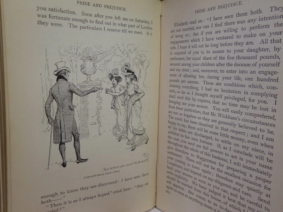 PRIDE AND PREJUDICE BY JANE AUSTEN 1894 FIRST PEACOCK EDITION