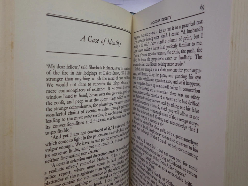 THE ADVENTURES AND MEMOIRS OF SHERLOCK HOLMES BY ARTHUR CONAN DOYLE 1974 FINE BINDING