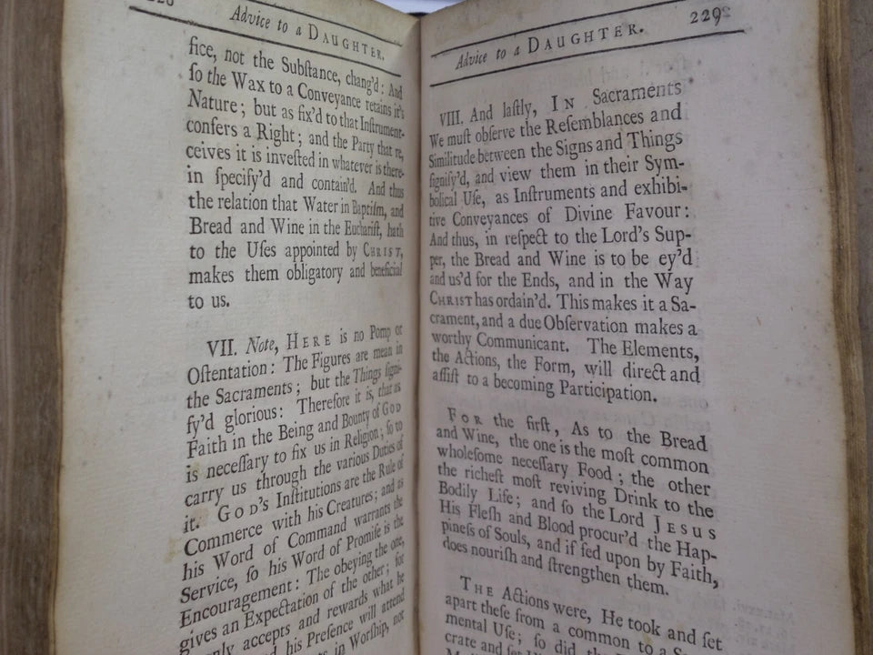 RELIGIOUS AND CHRISTIAN ADVICE TO A DAUGHTER WRITTEN BY A LADY 1714