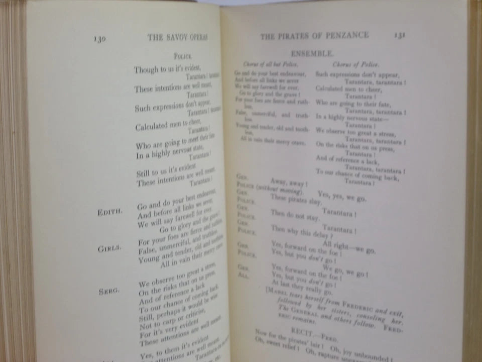THE SAVOY OPERAS: BEING THE COMPLETE TEXT OF THE GILBERT & SULLIVAN OPERAS 1927 FINE BINDING