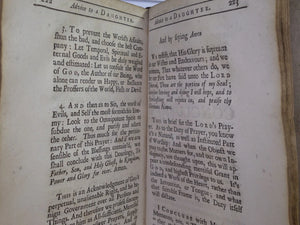 RELIGIOUS AND CHRISTIAN ADVICE TO A DAUGHTER WRITTEN BY A LADY 1714