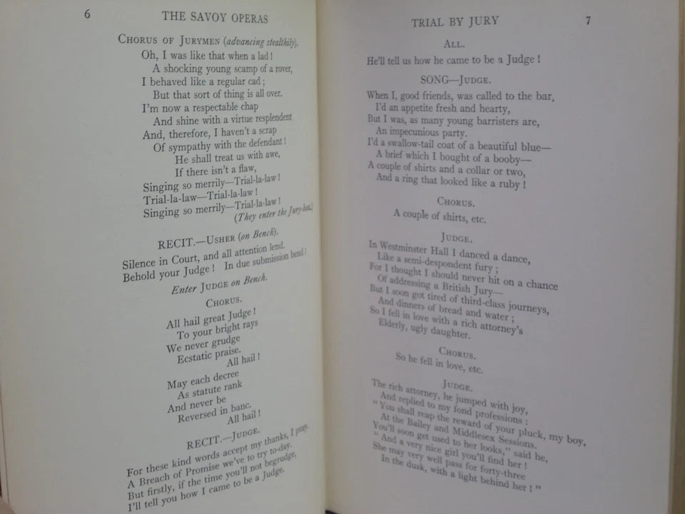 THE SAVOY OPERAS: BEING THE COMPLETE TEXT OF THE GILBERT & SULLIVAN OPERAS 1927 FINE BINDING