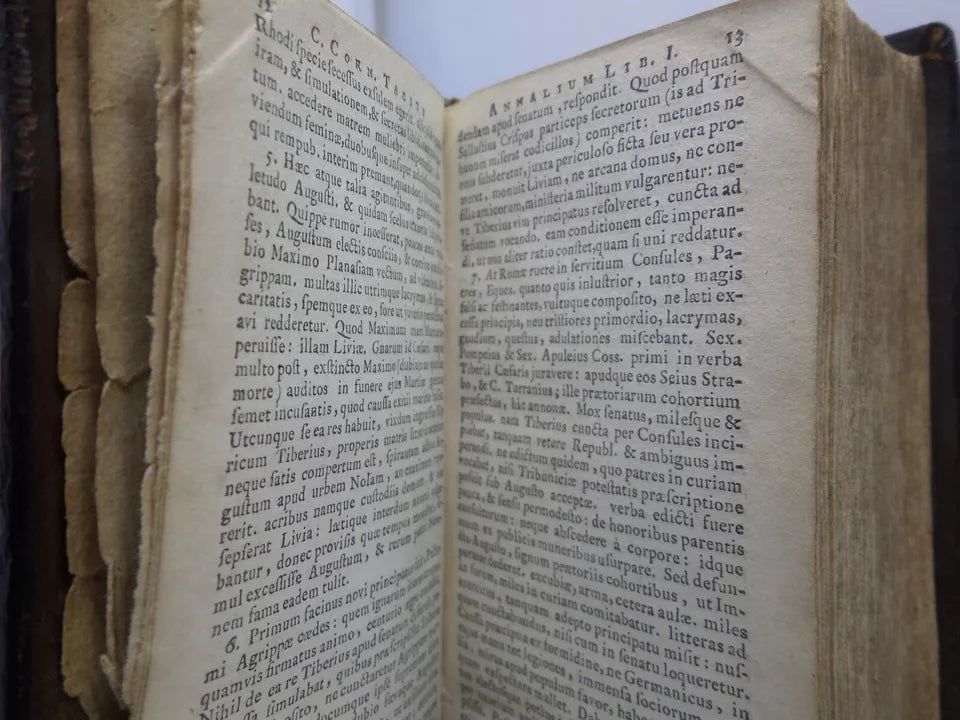 C. CORNELIUS TACITUS CUM OPTIMIS EXEMPLARIBUS COLLATUS 1678 COEVAL BINDING