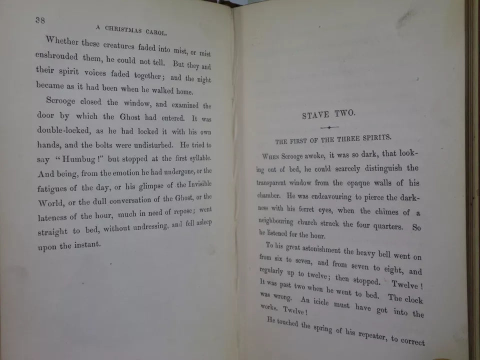 A CHRISTMAS CAROL BY CHARLES DICKENS 1844 FOURTH EDITION