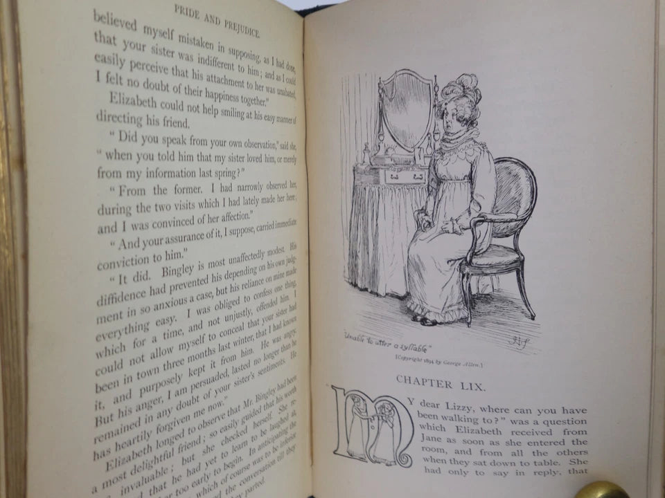 PRIDE AND PREJUDICE BY JANE AUSTEN 1894 FIRST PEACOCK EDITION