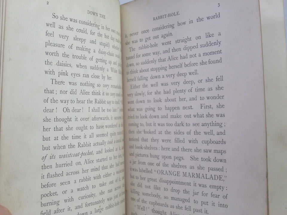ALICE'S ADVENTURES IN WONDERLAND BY LEWIS CARROLL 1898 PEOPLE'S EDITION