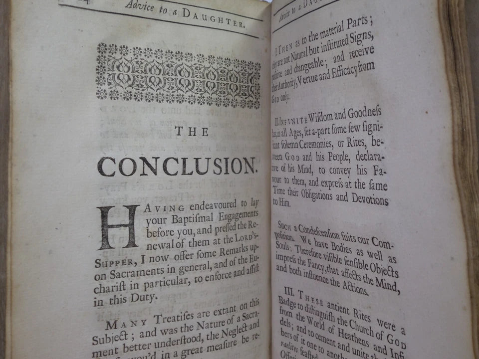 RELIGIOUS AND CHRISTIAN ADVICE TO A DAUGHTER WRITTEN BY A LADY 1714