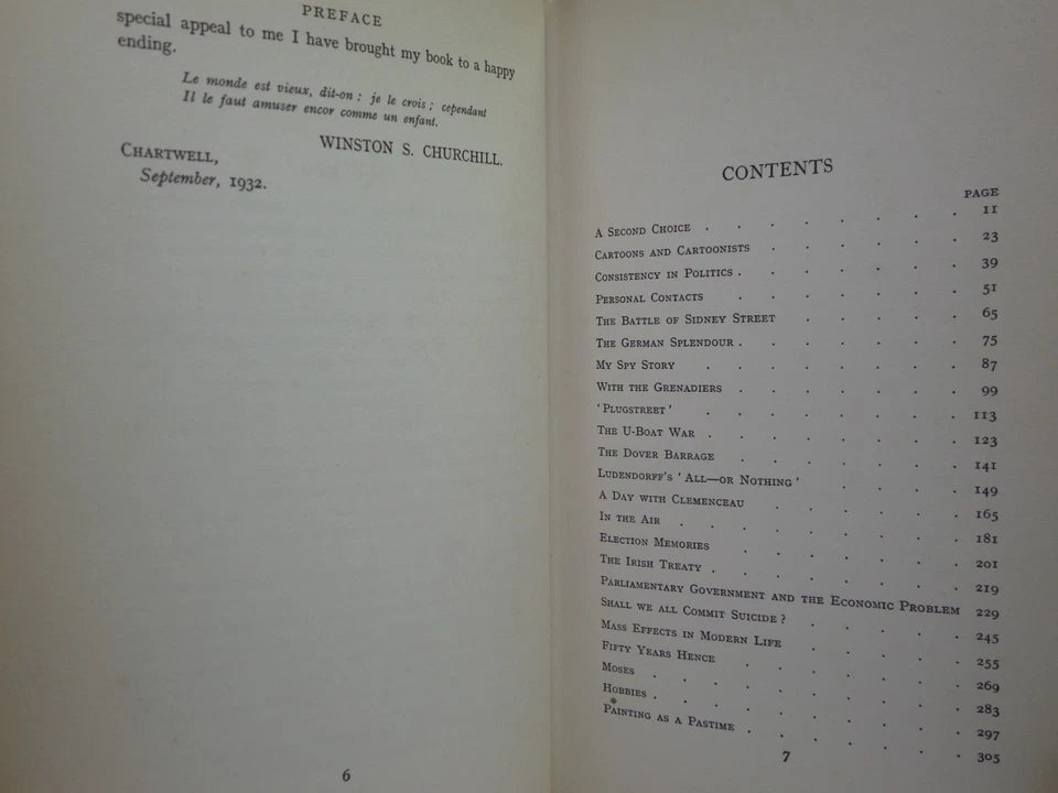THOUGHTS AND ADVENTURES BY WINSTON S. CHURCHILL 1932
