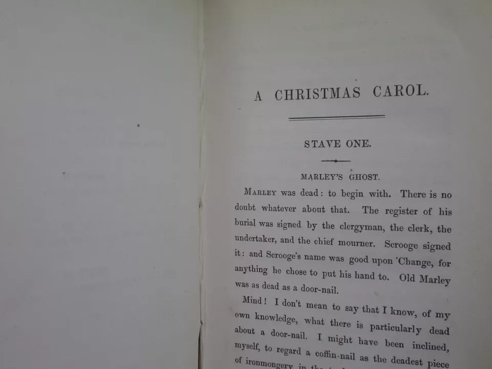 A CHRISTMAS CAROL BY CHARLES DICKENS 1844 FOURTH EDITION